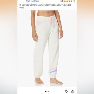 PJ Salvage womens Loungewear Peace and Love Banded Pant size L